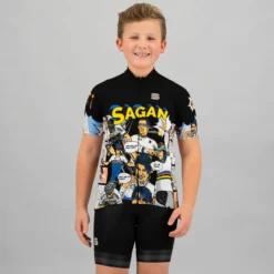Sportful Super Peter Kids Short Sleeve Jersey - Black