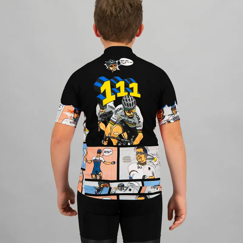 Sportful Super Peter Kids Short Sleeve Jersey - Black 3 Sportful Super Peter Kids Short Sleeve Jersey - Black - Image 3