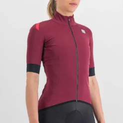 Sportful Fiandre Light NoRain Women's Short Sleeve Jacket - Pompelmo -Sportfu Bike Gear Shop SF20042REDWine1