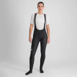 Sportful Classic Women's Bib Tights - Black/Pompelmo 17 Sportful Classic Women's Bib Tights - Black/Pompelmo -Sportfu Bike Gear Shop SF20536BLKPompelmo1
