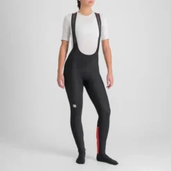 Sportful Classic Women's Bib Tights - Black/Pompelmo 18 Sportful Classic Women's Bib Tights - Black/Pompelmo -Sportfu Bike Gear Shop SF20536BLKPompelmo3