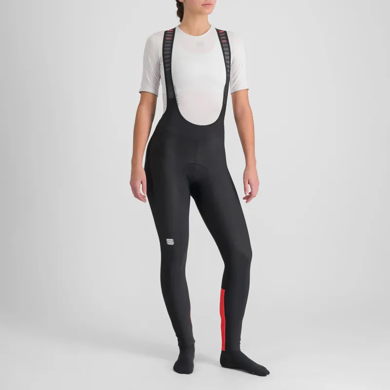 Sportful Classic Women's Bib Tights - Black/Pompelmo 9 Sportful Classic Women's Bib Tights - Black/Pompelmo - Image 9