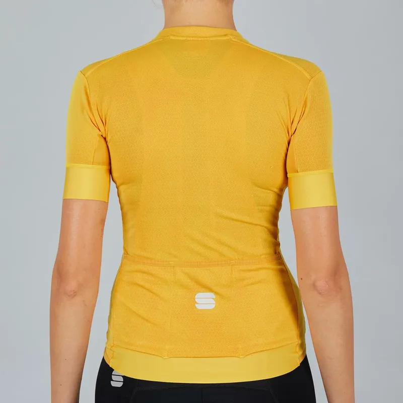 Sportful Monocrom Womens Short Sleeve Jersey - Yellow 4 Sportful Monocrom Womens Short Sleeve Jersey - Yellow - Image 4