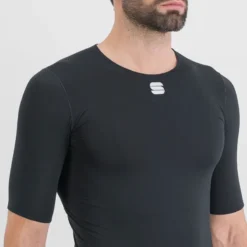 Sportful Midweight Men's Short Sleeve Base Layer - Black -Sportfu Bike Gear Shop SF21551BLK3
