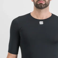 Sportful Midweight Men's Short Sleeve Base Layer - Black -Sportfu Bike Gear Shop SF21551BLK4