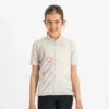 Sportful Checkmate Girls Short Sleeve Jersey - Peach/Blue Sky