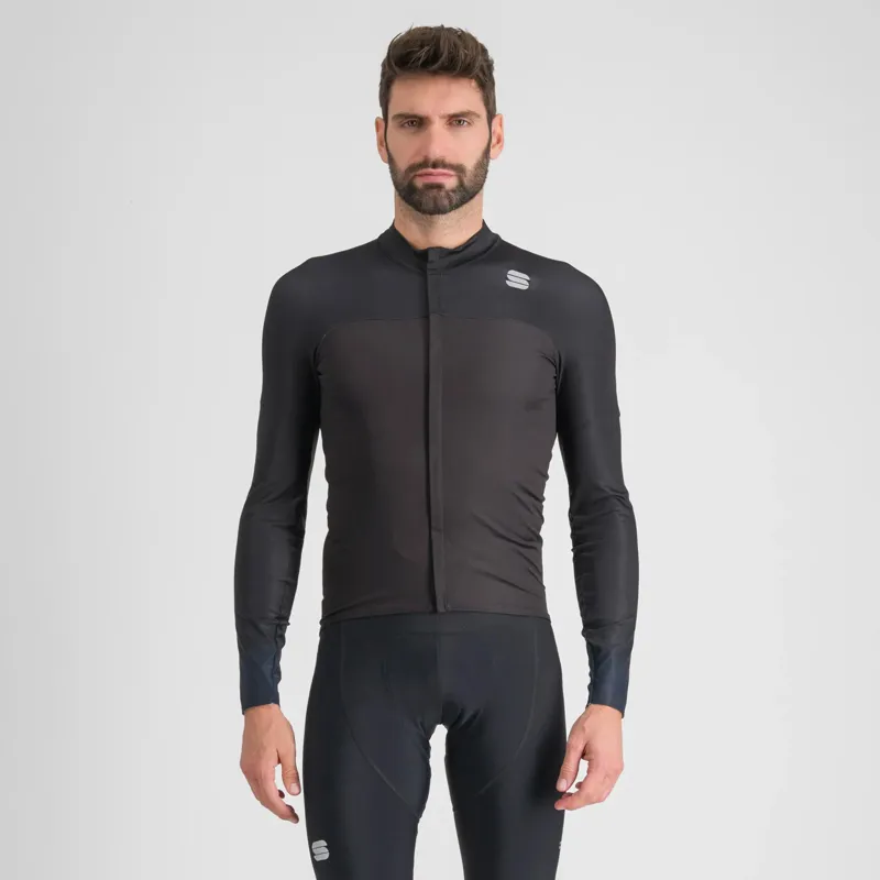 Sportful BodyFit Pro Men's Long Sleeve Jersey - Black/Galaxy Blue 4 Sportful BodyFit Pro Men's Long Sleeve Jersey - Black/Galaxy Blue - Image 4