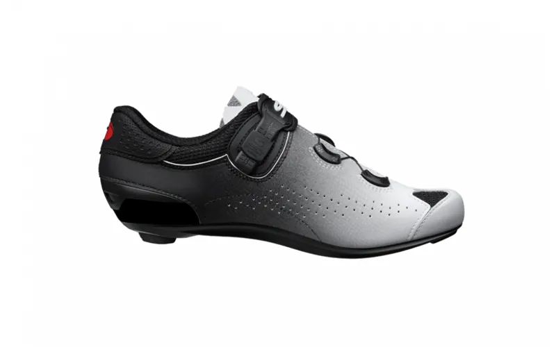 Sidi Genius 10 Mega Fit Road Shoes - White/Black 2 Sidi Genius 10 Mega Fit Road Shoes - White/Black - Image 2