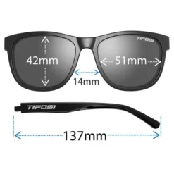 Tifosi Eyewear Swank Polarised Single Lens Sunglasses - Satin Black