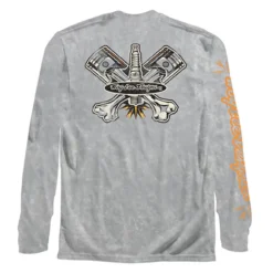 Troy Lee Designs Pistonbone Youth Long Sleeve T-Shirt - Grey Mineral Wash -Sportfu Bike Gear Shop TLD00245557DL 2