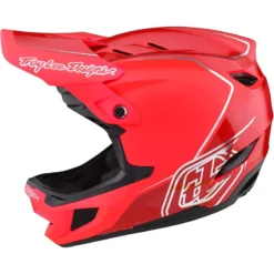 Troy Lee Designs D4 Composite MIPS Full Face Helmet - Shadow Glo Red -Sportfu Bike Gear Shop TLD14049901 2