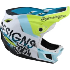 Troy Lee Designs D4 Composite MIPS Full Face Helmet - Qualifier White/Green -Sportfu Bike Gear Shop TLD14055900 6