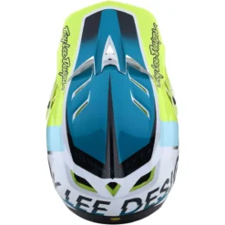 Troy Lee Designs D4 Composite MIPS Full Face Helmet - Qualifier White/Green -Sportfu Bike Gear Shop TLD14055900 7