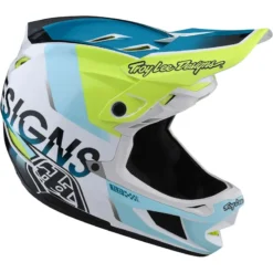Troy Lee Designs D4 Composite MIPS Full Face Helmet - Qualifier White/Green -Sportfu Bike Gear Shop TLD14055900 8