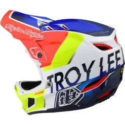 Troy Lee Designs D4 Composite MIPS Full Face Helmet - Qualifier White/Blue -Sportfu Bike Gear Shop TLD14055902 3