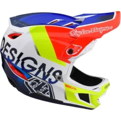 Troy Lee Designs D4 Composite MIPS Full Face Helmet - Qualifier White/Blue -Sportfu Bike Gear Shop TLD14055902 7
