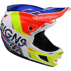 Troy Lee Designs D4 Composite MIPS Full Face Helmet - Qualifier White/Blue -Sportfu Bike Gear Shop TLD14055902 8