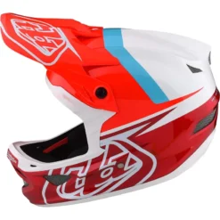 Troy Lee Designs D3 Fiberlite MIPS Full Face Helmet - Slant Red -Sportfu Bike Gear Shop TLD19874401 2