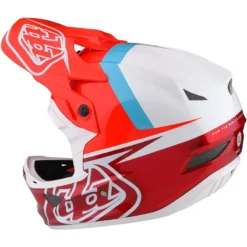 Troy Lee Designs D3 Fiberlite MIPS Full Face Helmet - Slant Red -Sportfu Bike Gear Shop TLD19874401 3