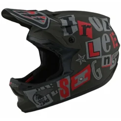 Troy Lee Designs D3 Fiberlite Full Face Helmet - Anarchy - Olive -Sportfu Bike Gear Shop TLD198AnarchyOlive 1