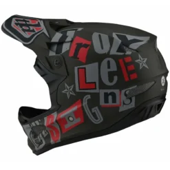 Troy Lee Designs D3 Fiberlite Full Face Helmet - Anarchy - Olive