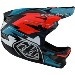 Troy Lee Designs D3 Fiberlite Full Face Helmet - Vertigo - Blue/Red -Sportfu Bike Gear Shop TLD198VertigoBlueRed 4