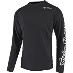 Troy Lee Designs Sprint Youth Long Sleeve Jersey - Brushed Black/White -Sportfu Bike Gear Shop TLD324Black 1