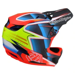 Troy Lee Designs D4 Carbon MIPS Full Face Helmet - Lines Black/Red -Sportfu Bike Gear Shop TLD B22S D4CF LINES BLKRED 04 2000x