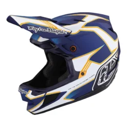 Troy Lee Designs D4 Composite MIPS Full Face Helmet - Matrix Blue -Sportfu Bike Gear Shop TLD B23D1 D4CM MATRIX BLU 07