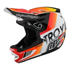Troy Lee Designs D4 Composite MIPS Full Face Helmet - Stealth Red -Sportfu Bike Gear Shop TLD B23D1 D4CM QUALIFIER WHTORG 07 2