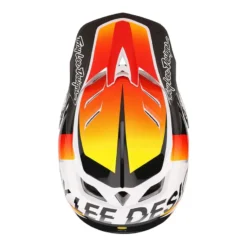 Troy Lee Designs D4 Composite MIPS Full Face Helmet - Qualifier White/Orange -Sportfu Bike Gear Shop TLD B23D1 D4CM QUALIFIER WHTORG 08