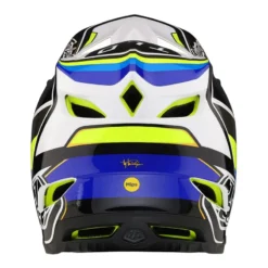Troy Lee Designs D4 Composite MIPS Full Face Helmet - Reverb White/Blue -Sportfu Bike Gear Shop TLD B23D1 D4CM REVERB WHTBLU 03