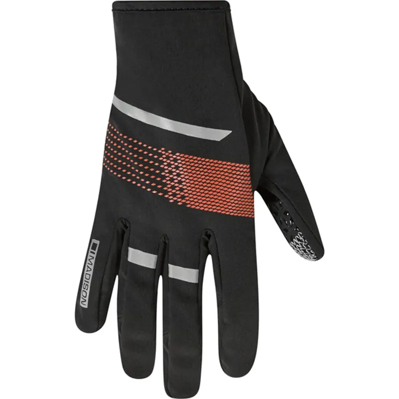 Madison Element Softshell Youth Long Finger Gloves - Black/Chilli Red 1 Madison Element Softshell Youth Long Finger Gloves - Black/Chilli Red