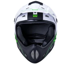 Kali Alpine Carbon Pulse Full Face MTB Helmet - Matt Black/Green -Sportfu Bike Gear Shop alpine carbon pulse mat blk grn a5 1024x1024