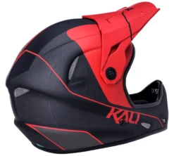 Kali Alpine Carbon Pulse Full Face MTB Helmet - Matt Black/Red