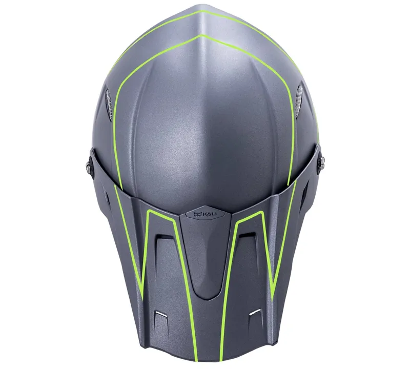 Kali Alpine Rage Full Face Helmet - Matt Grey/Fluo Yellow 2 Kali Alpine Rage Full Face Helmet - Matt Grey/Fluo Yellow - Image 2