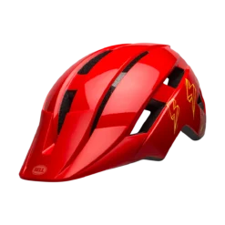 Bell Sidetrack II Youth Helmet - 50-57cm - Strike Gloss Hi-Vis/Red -Sportfu Bike Gear Shop behsid2y 42282 2