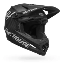 Bell Full-9 Full Face MTB Helmet - Fasthouse Matte Black/White -Sportfu Bike Gear Shop bell full 9 full face mountain bike helmet fasthouse matte black white front right