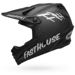 Bell Full-9 Full Face MTB Helmet - Fasthouse Matte Black/White -Sportfu Bike Gear Shop bell full 9 full face mountain bike helmet fasthouse matte black white left
