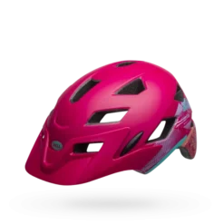 Bell Sidetrack Child Helmet - 47-54cm - Wavy Checks/Matte Pink -Sportfu Bike Gear Shop bell sidetrack child bike helmet gnarly matte berry front left 4