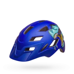 Bell Sidetrack Child Helmet - 47-54cm - Matt Black/Silver Fragments -Sportfu Bike Gear Shop bell sidetrack child bike helmet t rex matte blue front left 2