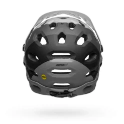 Bell Super 3R MIPS Full Face Helmet - Downdraft Gray/Gunmetal -Sportfu Bike Gear Shop bell super 3r mips mountain bike helmet downdraft matte gray gunmetal back