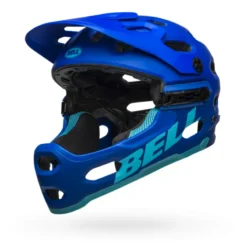 Bell Super 3R MIPS Full Face Helmet - Matte Blues -Sportfu Bike Gear Shop bell super 3r mips mountain bike helmet matte blues front left