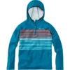 Madison Zen Youth Long Sleeve Hooded Top - China Blue/Blue Curaco