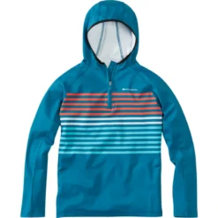 Madison Zen Youth Long Sleeve Hooded Top - China Blue/Blue Curaco