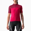 Castelli Velocissima Women's Short Sleeve Jersey - Soft Orange/Scarlet
