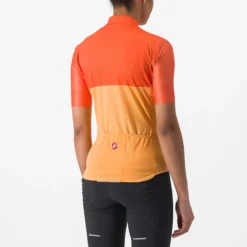 Castelli Velocissima Women's Short Sleeve Jersey - Soft Orange/Scarlet -Sportfu Bike Gear Shop cs220658661 4 2000x.progressive