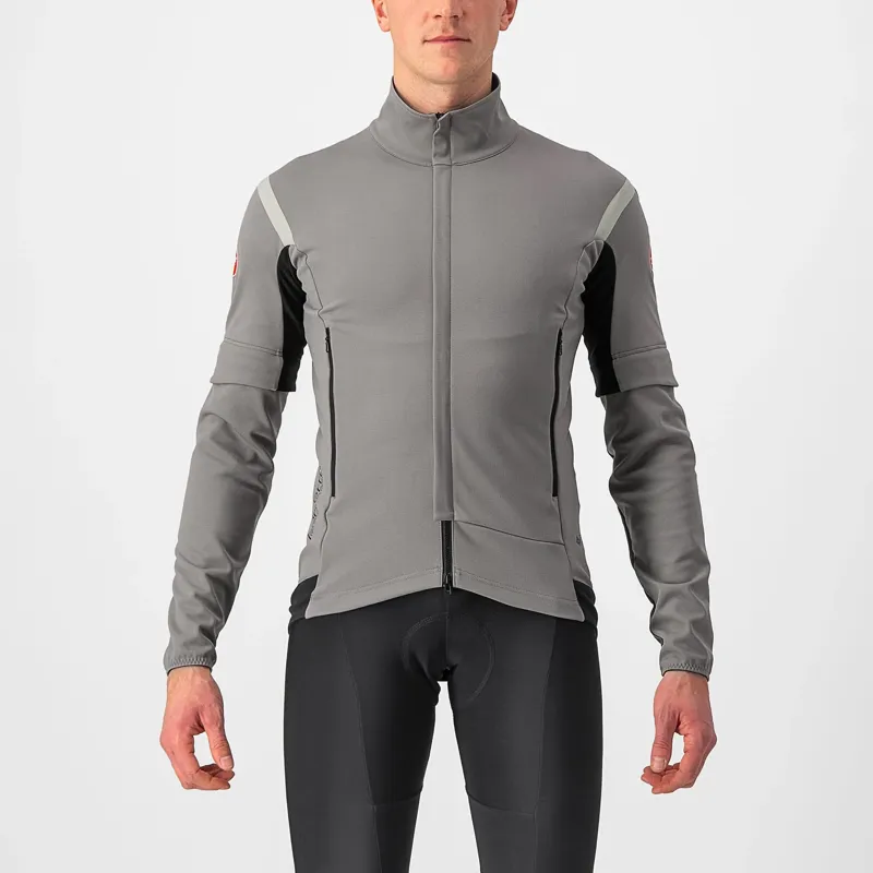 Castelli Perfetto RoS 2 Convertible Men's Jacket - Nickel Grey/Travertine Grey 2 Castelli Perfetto RoS 2 Convertible Men's Jacket - Nickel Grey/Travertine Grey - Image 2
