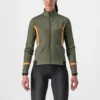 Castelli Dinamica 2 Women's Jacket - Military Green/Melon