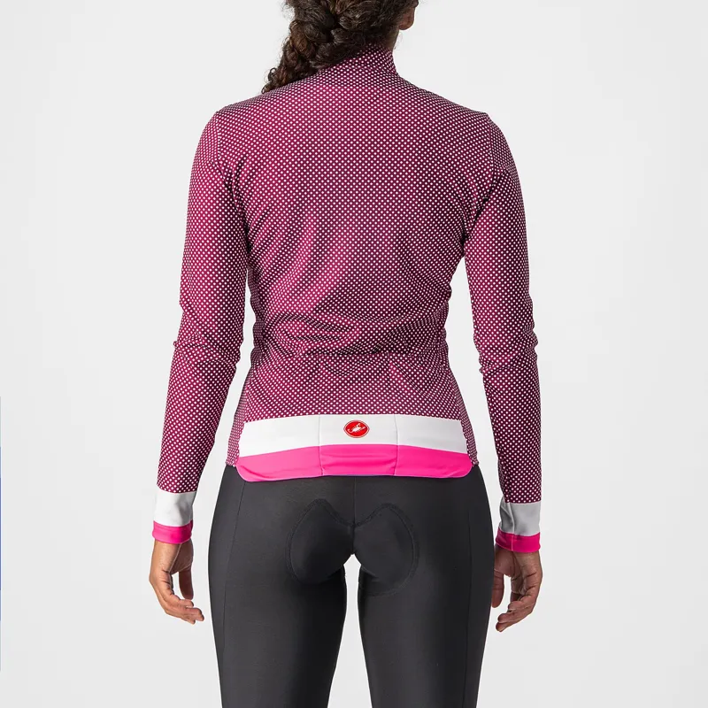 Castelli Volare Women's Long Sleeve Jersey - Cyclamen/White/Pink Fluo 4 Castelli Volare Women's Long Sleeve Jersey - Cyclamen/White/Pink Fluo - Image 4